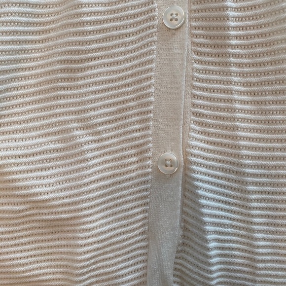 White LOFT Sweater with Side Button Detail - Picture 2 of 5